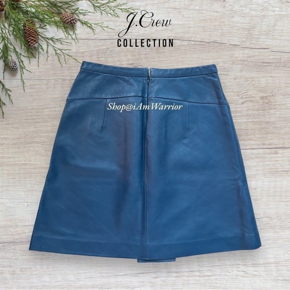 J.Crew Collection NWT genuine leather box pleat aline miniskirt *shop@iamwarrior - Picture 4 of 9